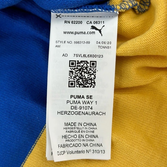 Size Medium - Puma x The Hundreds Rugby Polo Shirt - Olympian Blue - Picture 6 of 6